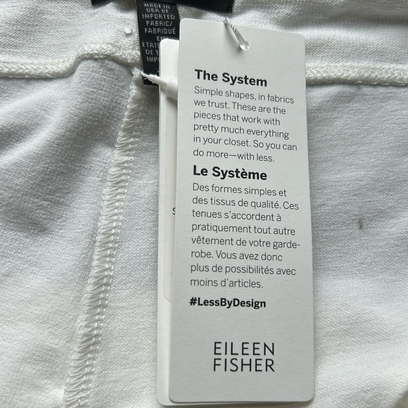 Eileen Fisher Slim Ankle Pant White Washable Stretch Crepe Trouser Sz 2X NEW - Picture 11 of 11